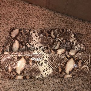 Faux snake skin handbag